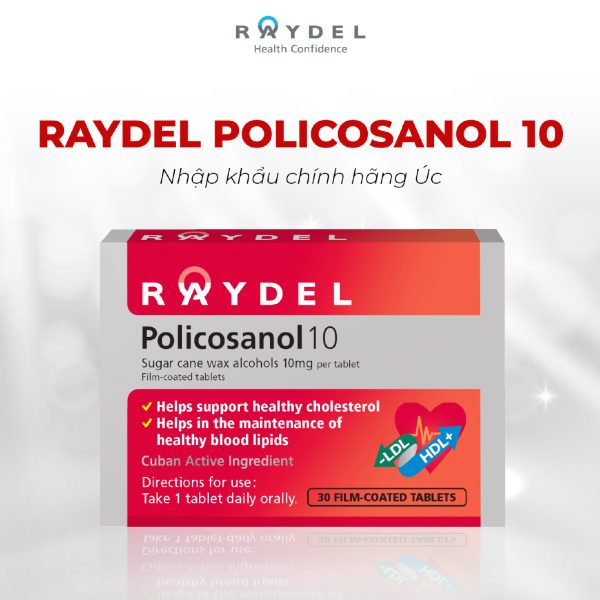 Raydel Policosanol 10 (nhập khẩu Úc)