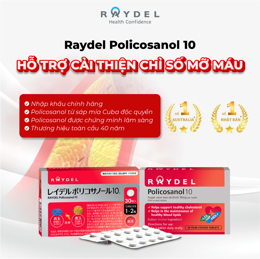 Raydel Policosanol 10 (nhập khẩu Nhật Bản) - Ảnh 2